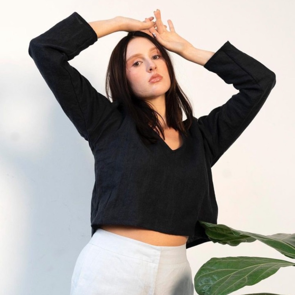 Shop Frond Deep V Top